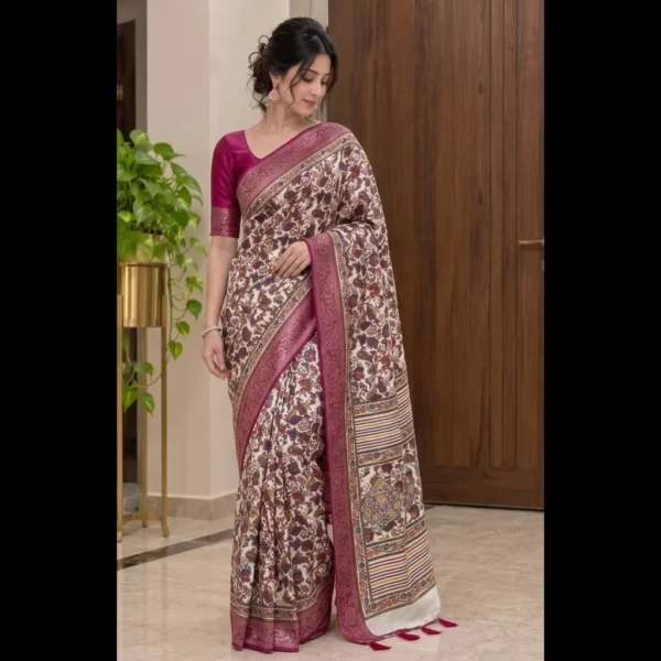 Indian Dola Jacuard Sharee (দোলা জ্যাকার্ড কাশ্মীরি প্যাটার্ন শাড়ী)
