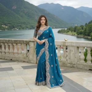 Indian Fendi Satin Sharee (ইন্ডিয়ান ফেন্ডি স্যাটিন শাড়ী)