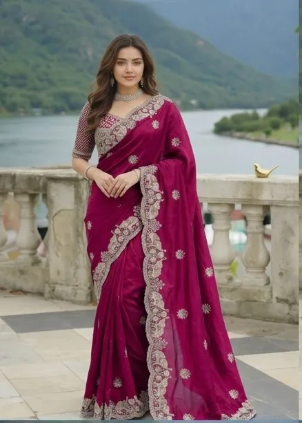 Revati_Sharee_FENDI SATIN _02 Indian Fendi Satin Sharee (ইন্ডিয়ান ফেন্ডি স্যাটিন শাড়ী)