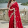 Revati_Sharee_FENDI SATIN _04 Indian Fendi Satin Sharee (ইন্ডিয়ান ফেন্ডি স্যাটিন শাড়ী)