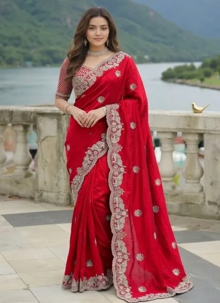 Revati_Sharee_FENDI SATIN _04 Indian Fendi Satin Sharee (ইন্ডিয়ান ফেন্ডি স্যাটিন শাড়ী)