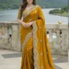 Revati_Sharee_Fendi_Satin_05 Indian Fendi Satin Sharee (ইন্ডিয়ান ফেন্ডি স্যাটিন শাড়ী)